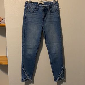 Liverpool Frayed Hem Ankle Skinny Jeans